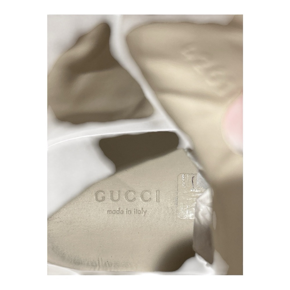 Gucci Brooklyn GG High Top Sneakers White Gray Monogram EU 37.5 US 7.5 Cap Toe - Picture 13 of 13